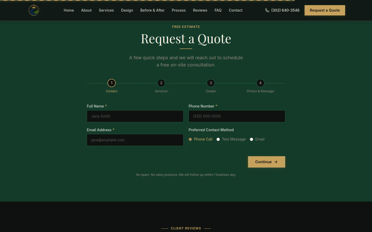 Qualified quote intake