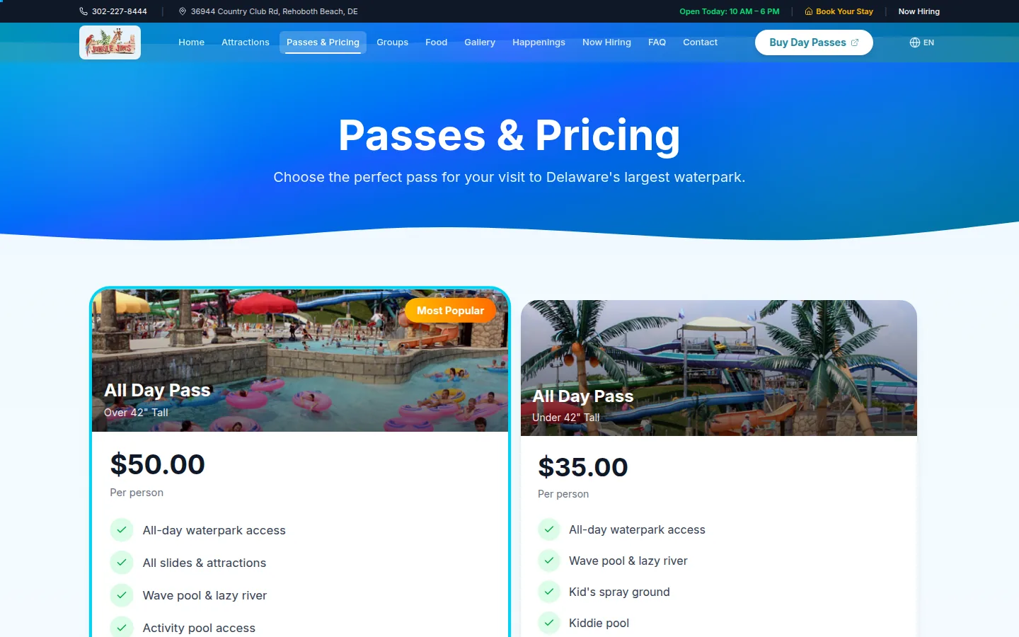 Passes and pricing