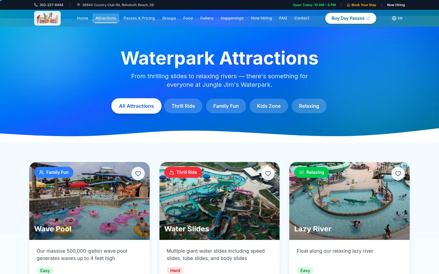 River Safari Waterpark — attractions
