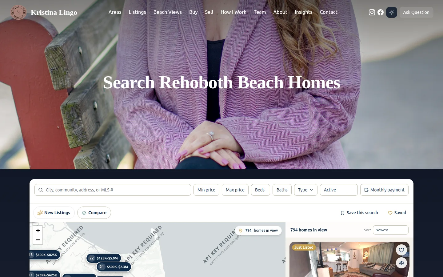 Live map-and-list home search