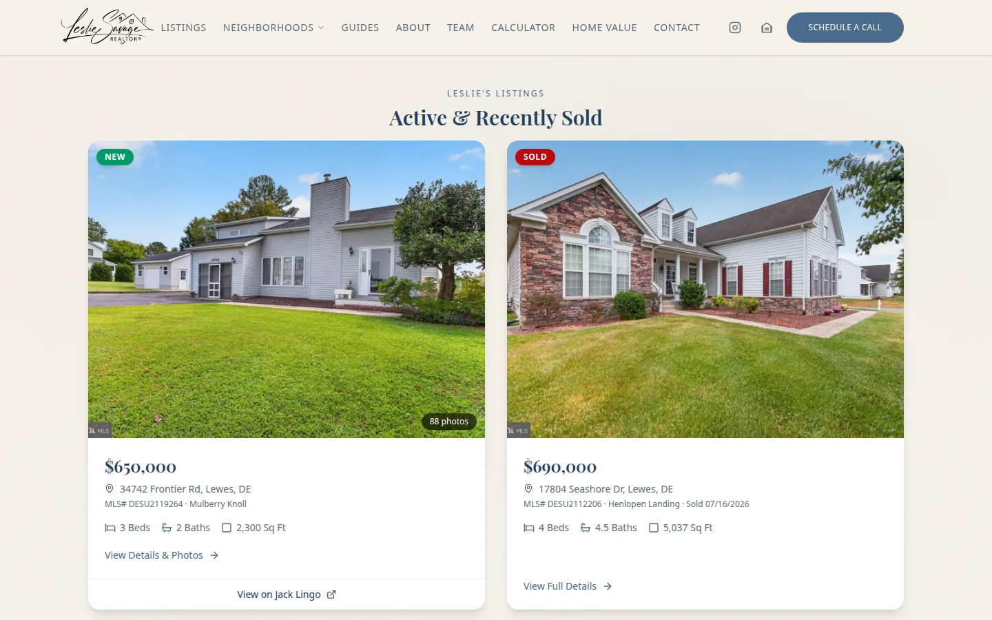 Live map-and-list property browser